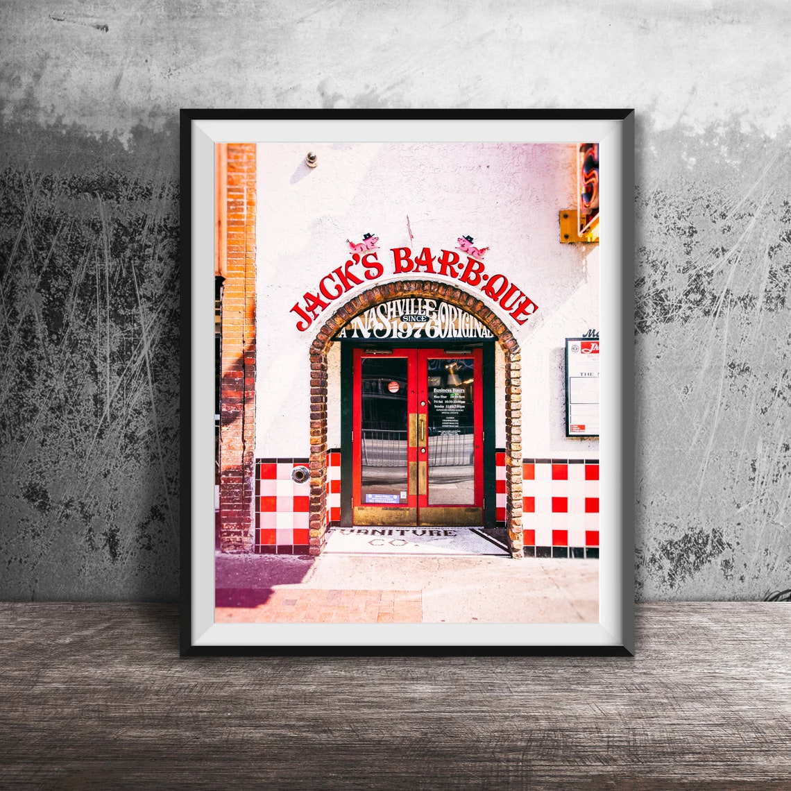 Nashville Jacks Bar B Que Sign Photography Street Art Wall Art Photo Broadway Music City Photography Bbq Jacks Barbecue