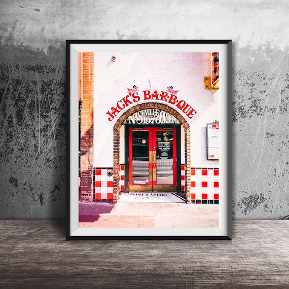 Jacks Bar-B-Que Nashville Original Since 1976 Doorway Photo Print