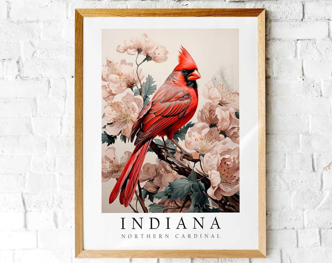 Northern Cardinal, Indiana State Bird Art Print