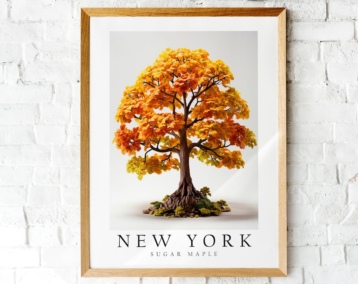 Sugar Maple, New York State Tree Poster Print