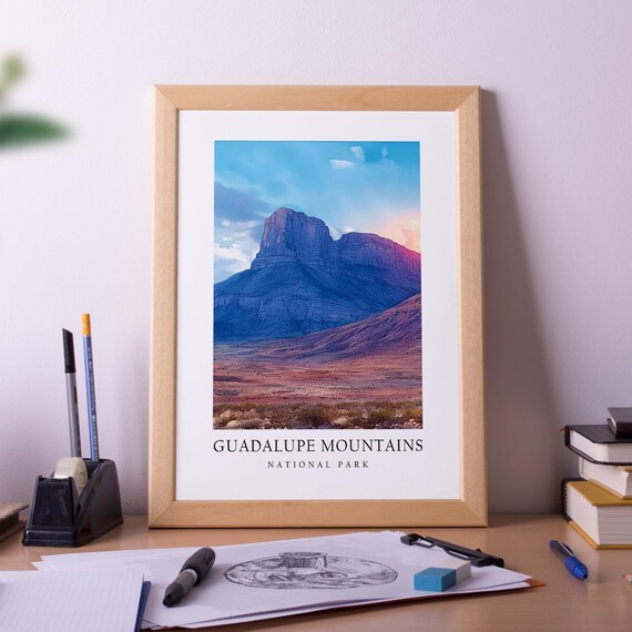 Guadalupe Mountains National Park Texas Desert Peak Scenic Poster