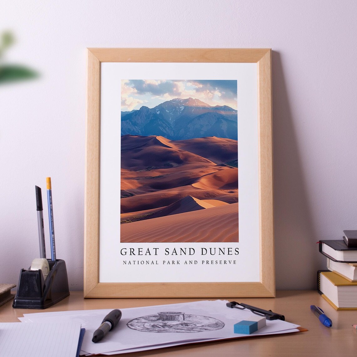 Great Sand Dunes National Park and Preserve Golden Desert Poster