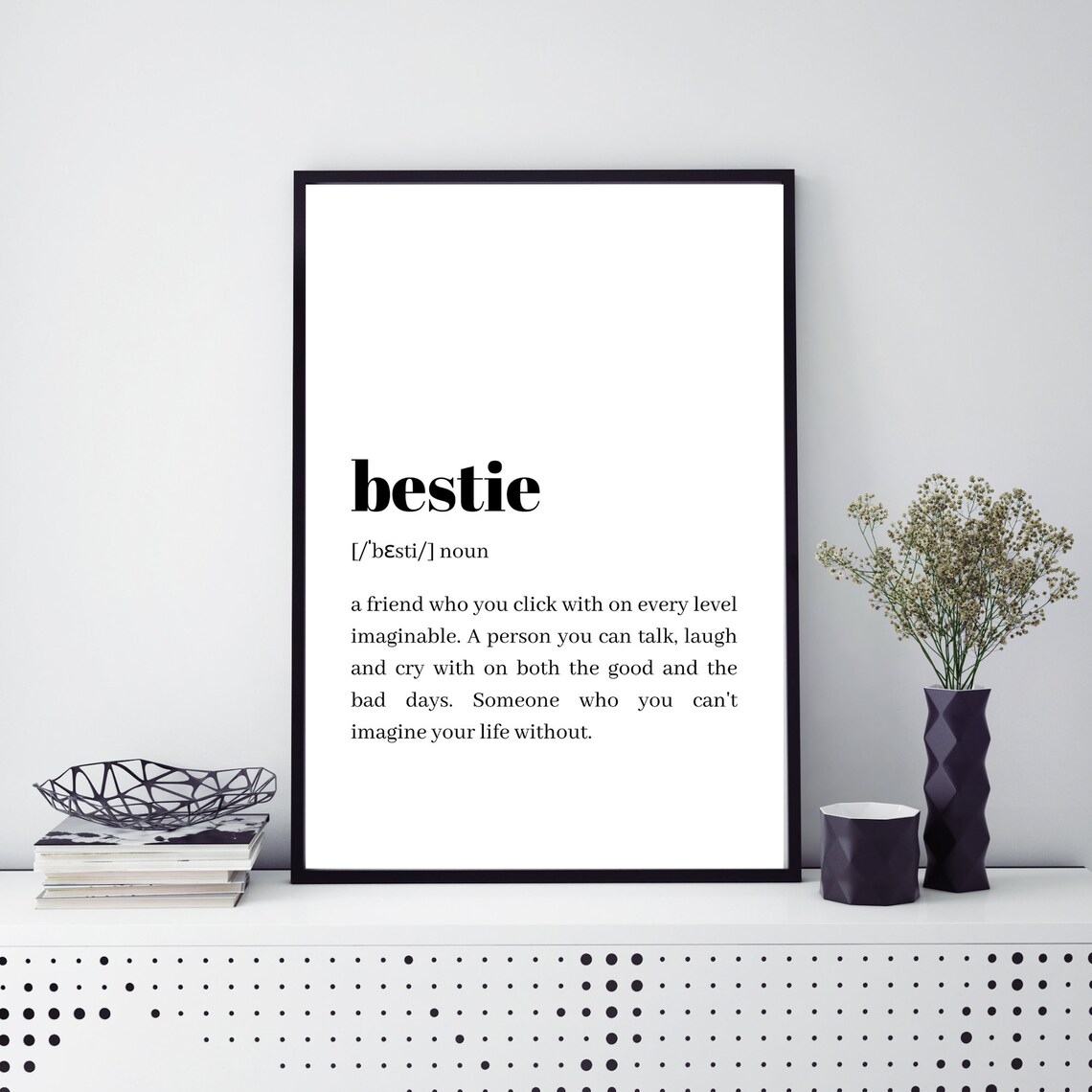 Bestie Definition Best Friend Gift Art Print - Image 3