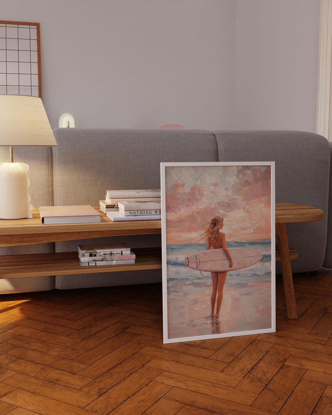 Vintage Surf Poster, Beachy Room Decor Print - Image 5