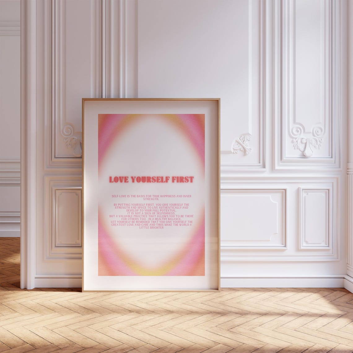 Motivational Quote 3 Piece Set Love Yourself True Colors Poster - Image 3