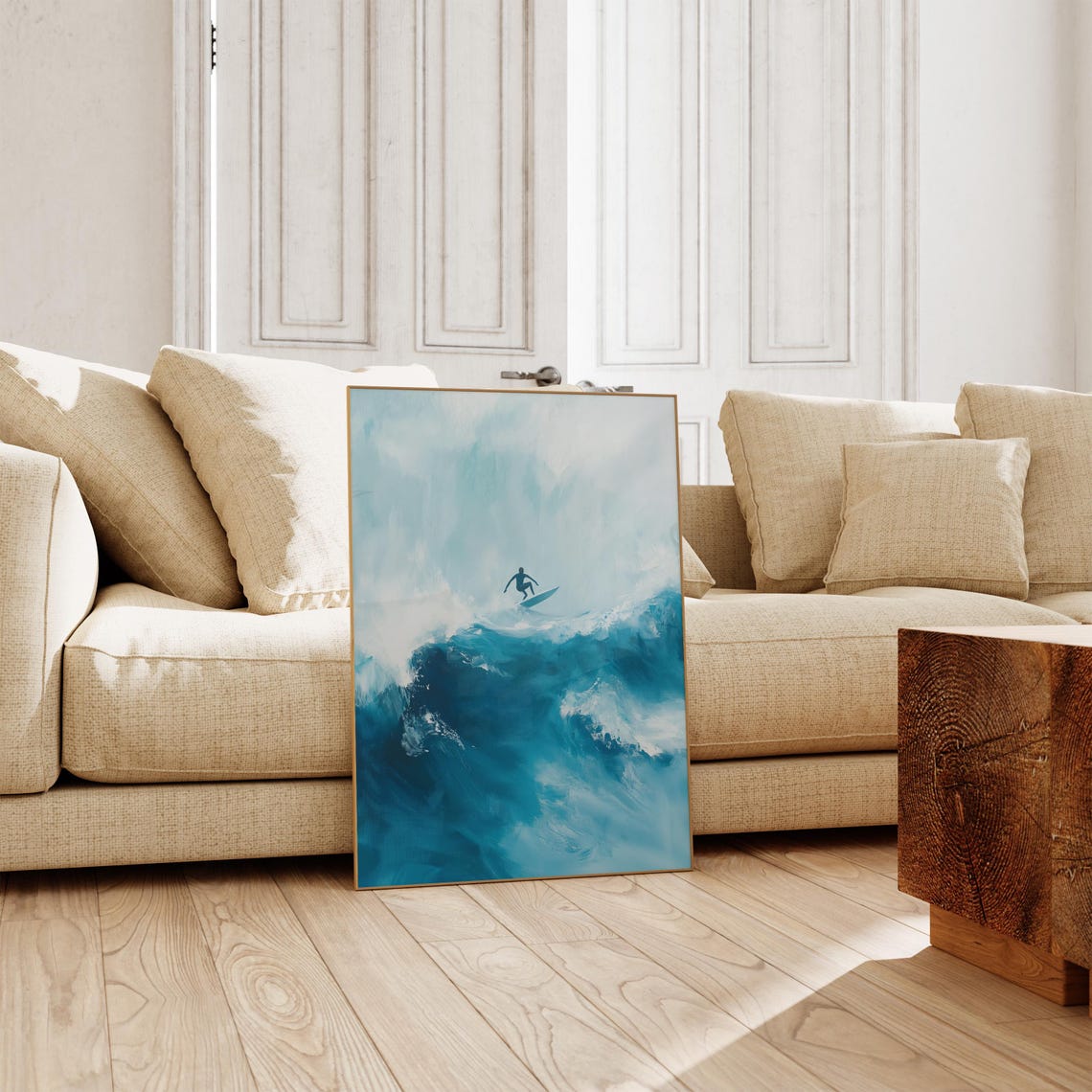 Retro Beach Print As Above Couch Art Surf Poster Or Coastal Prints For Aesthetic Room Decor Boho Decor Beach Poster Waves Poster - Image 3