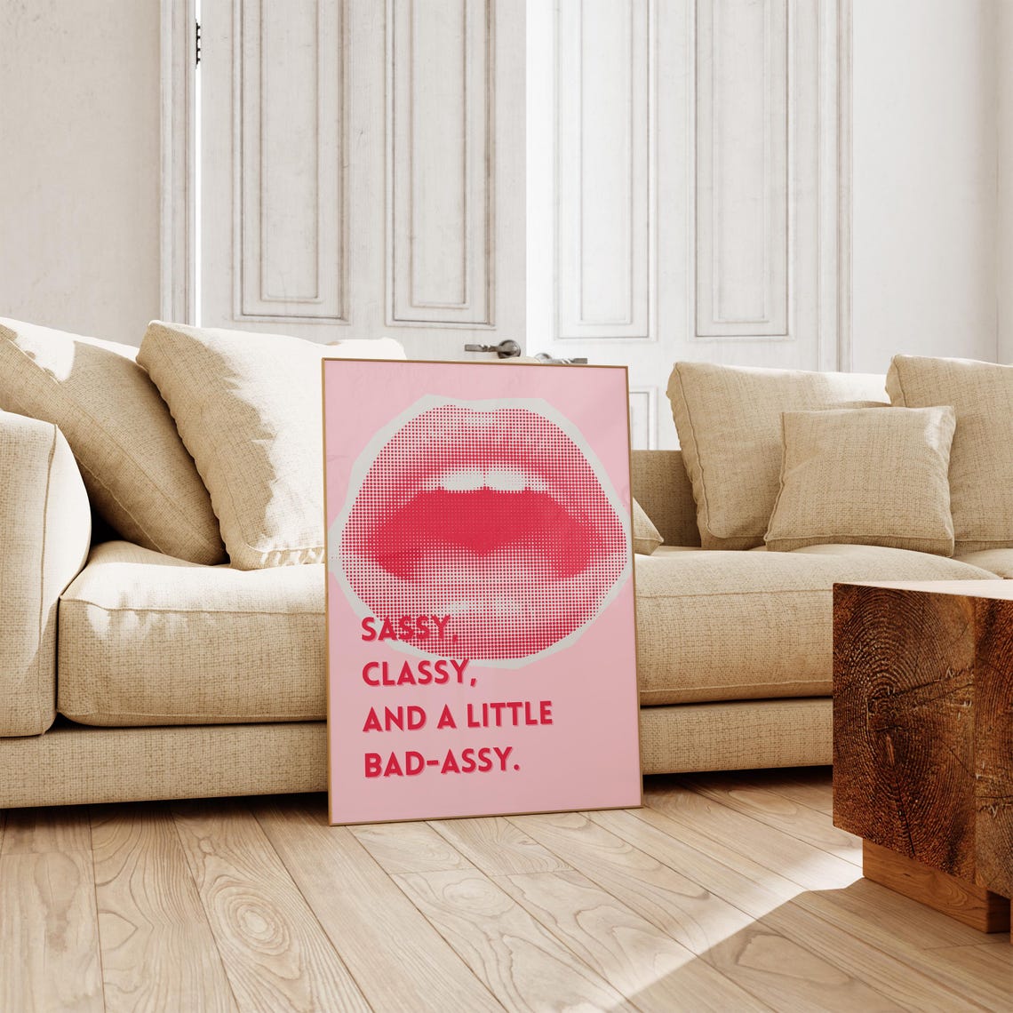 Always Extra Never Ordinary Flapper Disco Pink Quote Wall Poster - Image 2