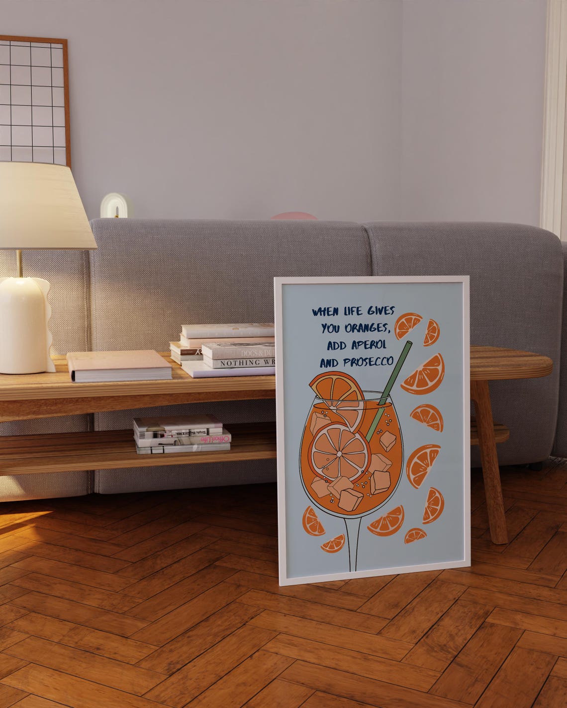 When Life Gives You Oranges Funny Cocktail Poster Aperol Prosecco Art - Image 5