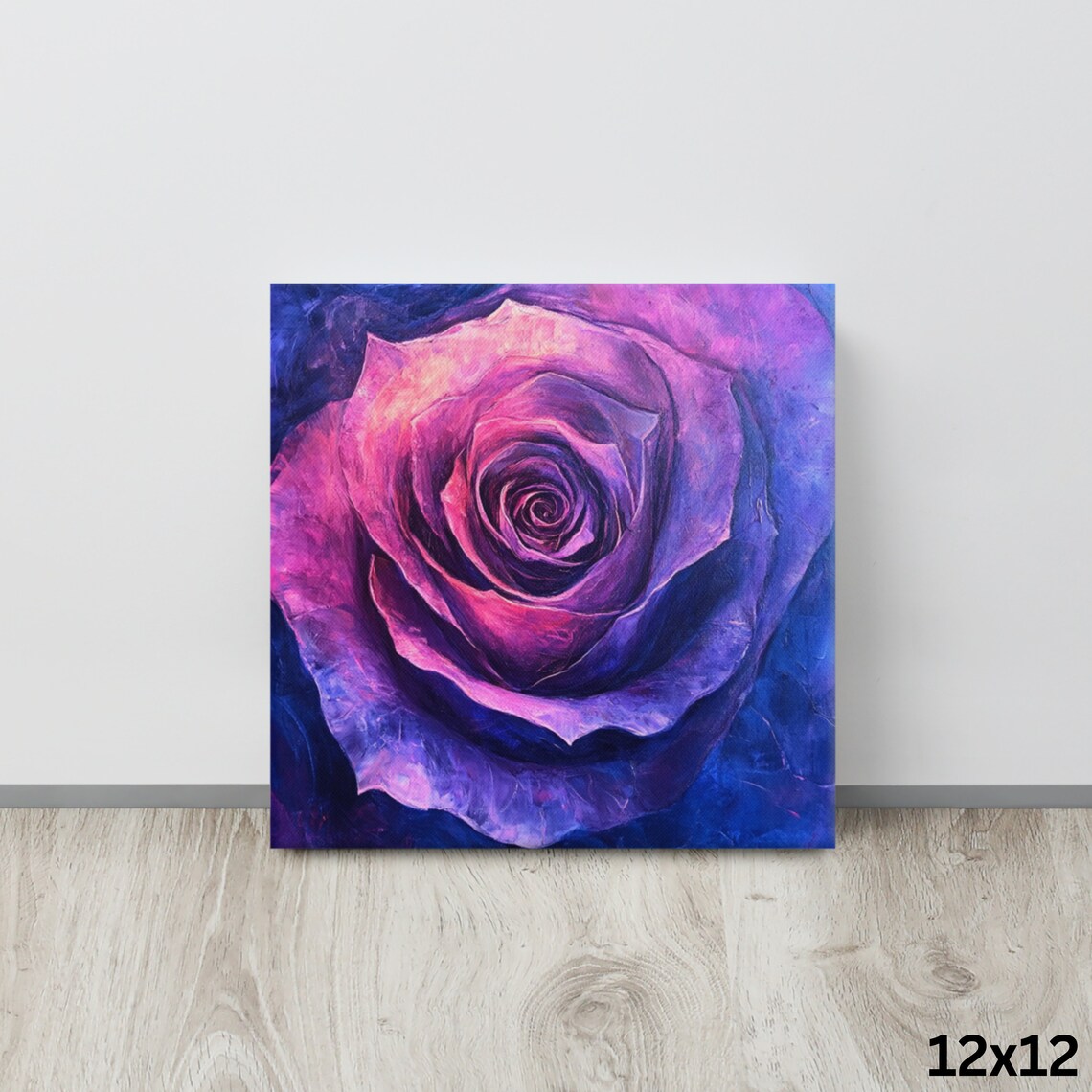 Purple Magenta Rose Swirl Close Up Cosmic Abstract Fantasy Art Poster - Image 4