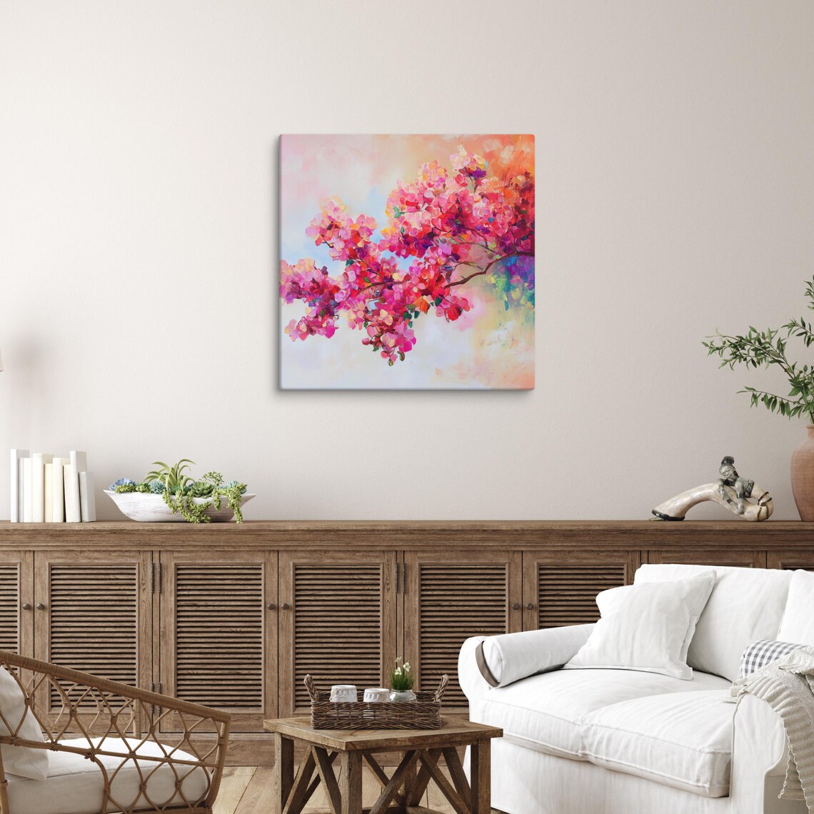 Lagerstroemia Print Flower Painting Print Large Wall Art Crepe Myrtle Plant Art Print Living Room Painting Print - Image 3