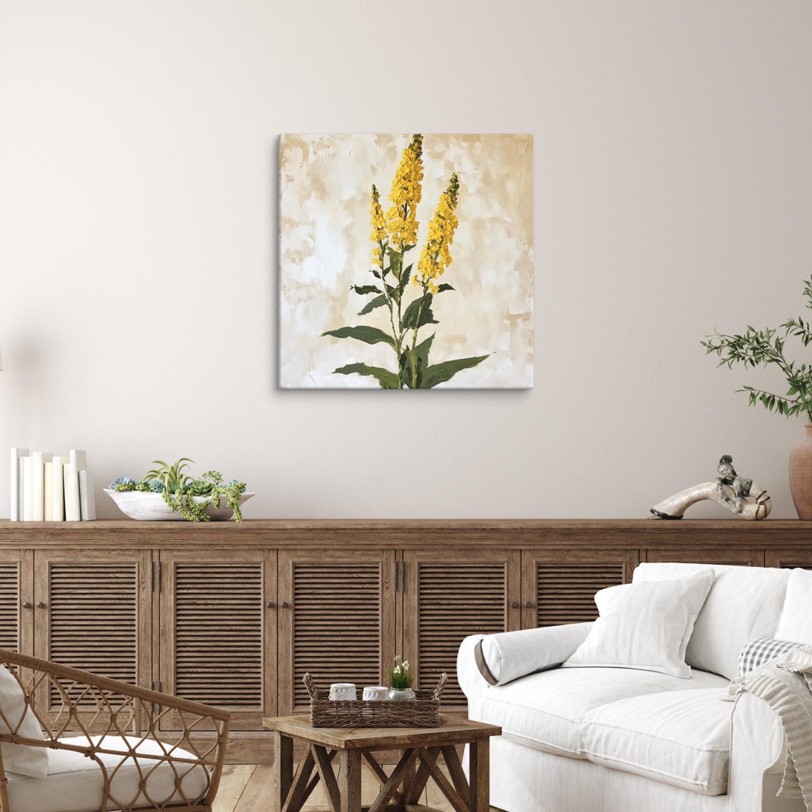 Golden Rod Print Plant Painting Print Wall Art Golden Rod Plant Art Solidago Plant Painting Print Nature Wall Art - Image 5