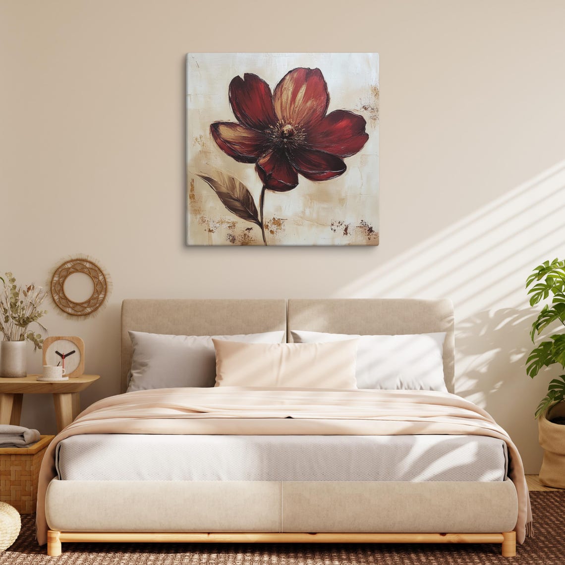 Chocolate Cosmos Burgundy Bloom Vintage Botanical Painting Poster - Image 3