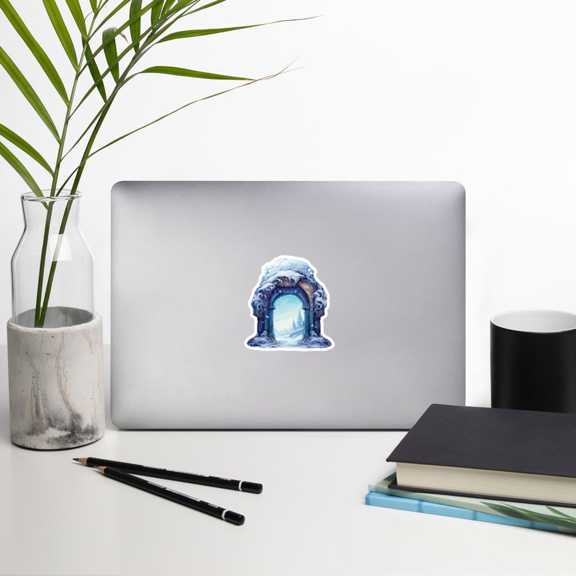 Snowy Magical Portal Archway Ice Gate Winter Fantasy Sticker Decal - Image 4