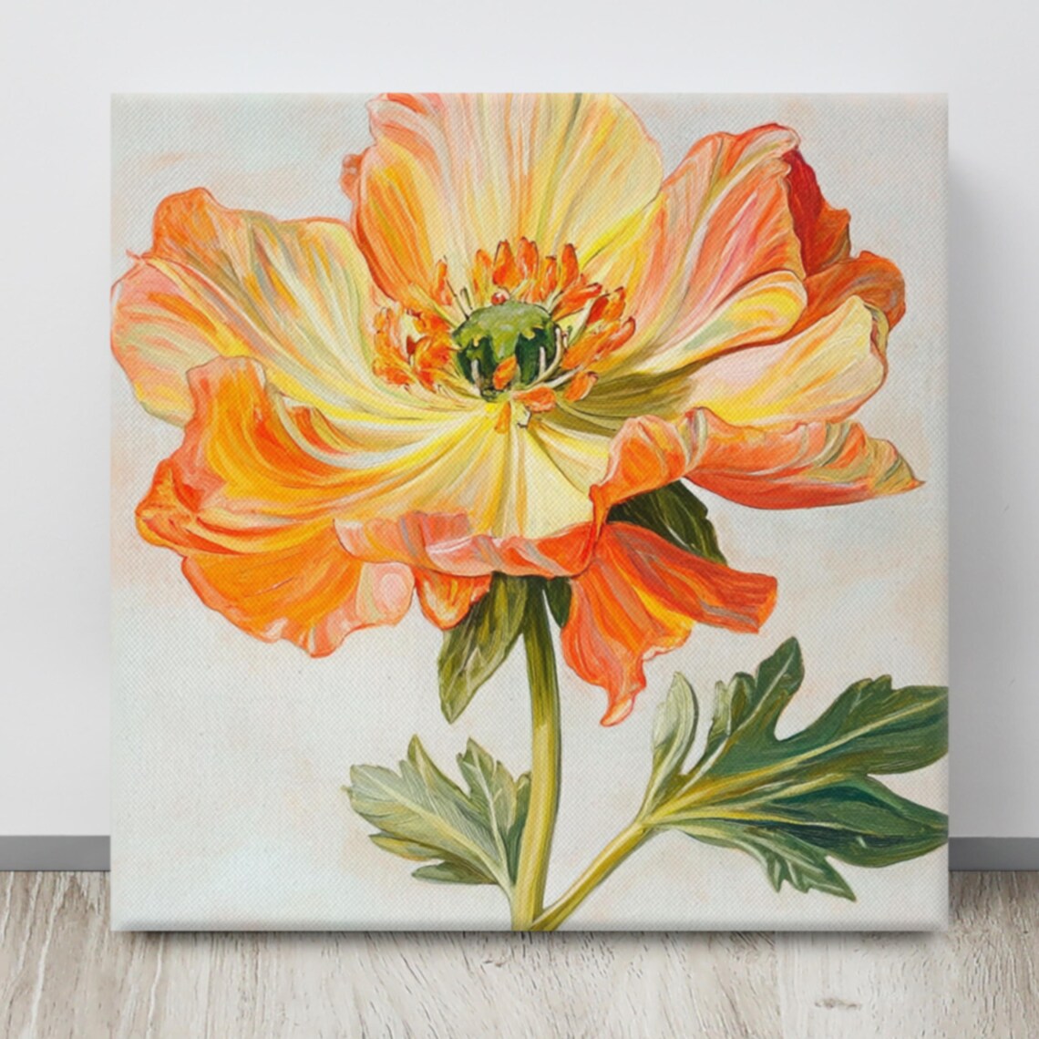 Geum Flower Print Wall Art Orange Geum Flower Painting Print Flower Wall Art Orange Wall Art Geum Art Print - Image 3