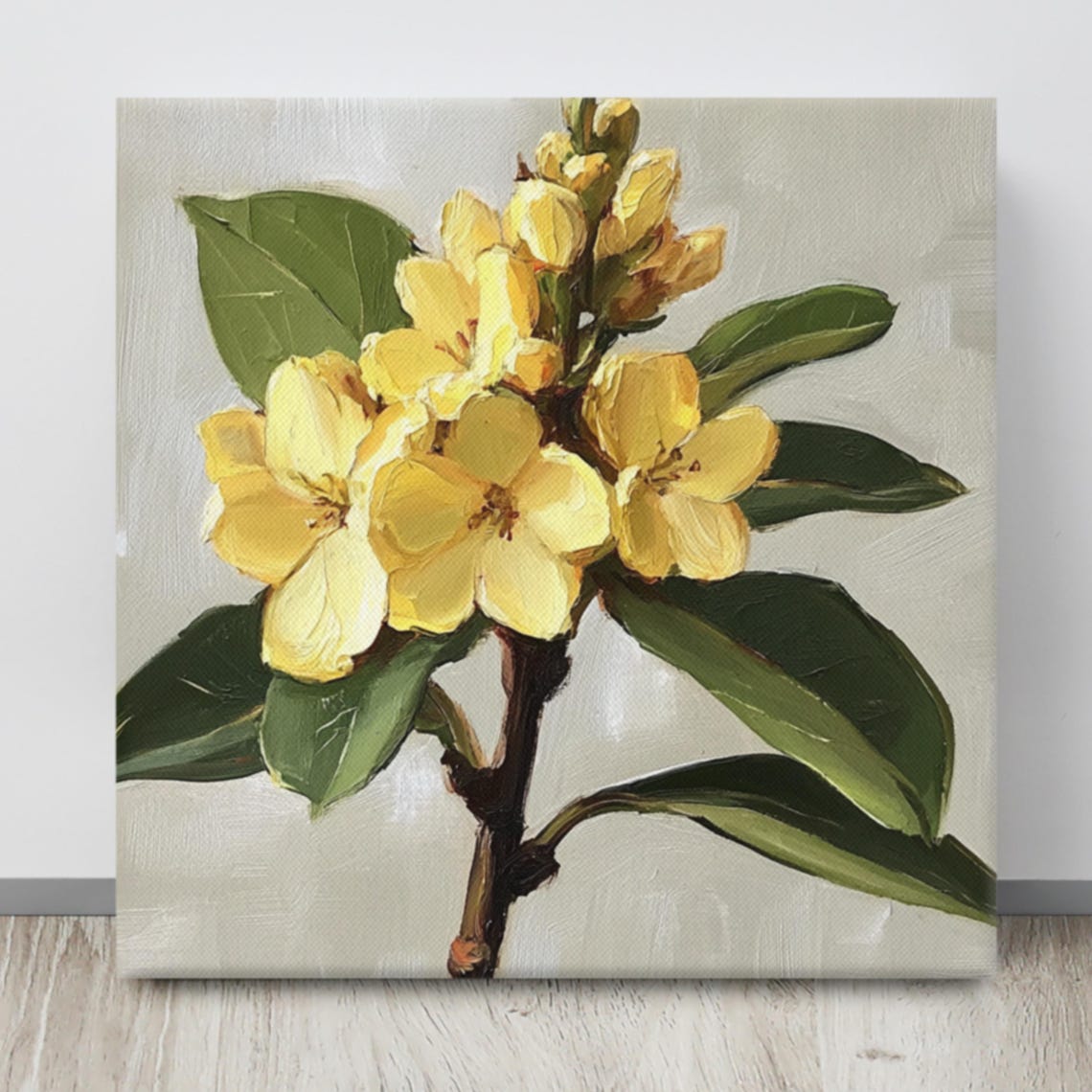 Yellow Laurel Blossom Cluster Classic Botanical Painting Print - Image 4