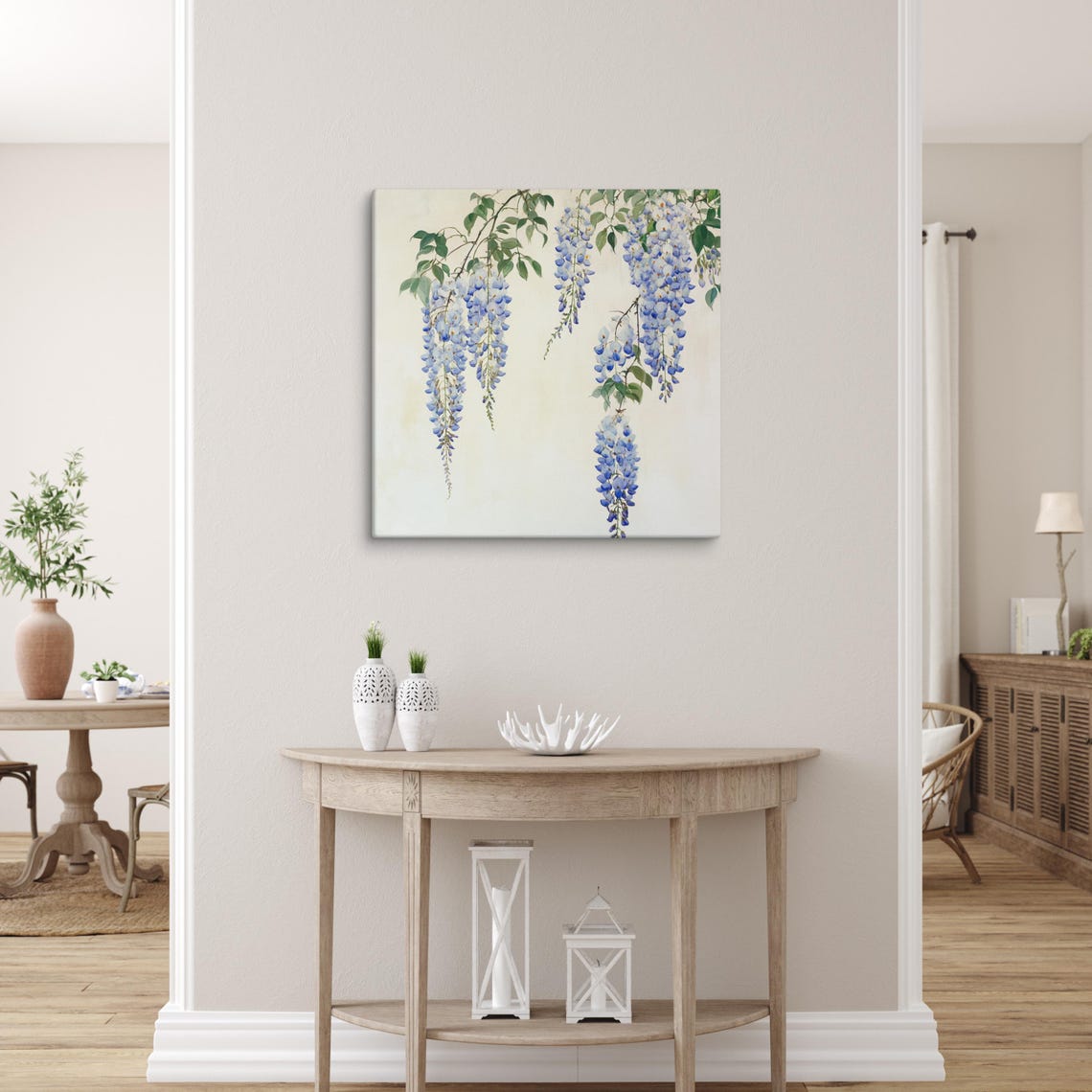 Wisteria Flower Wall Art Painting Print Print Vine Wall Art Flower Wall Art Large Painting Wall Art Wisteria Plant Art - Image 4