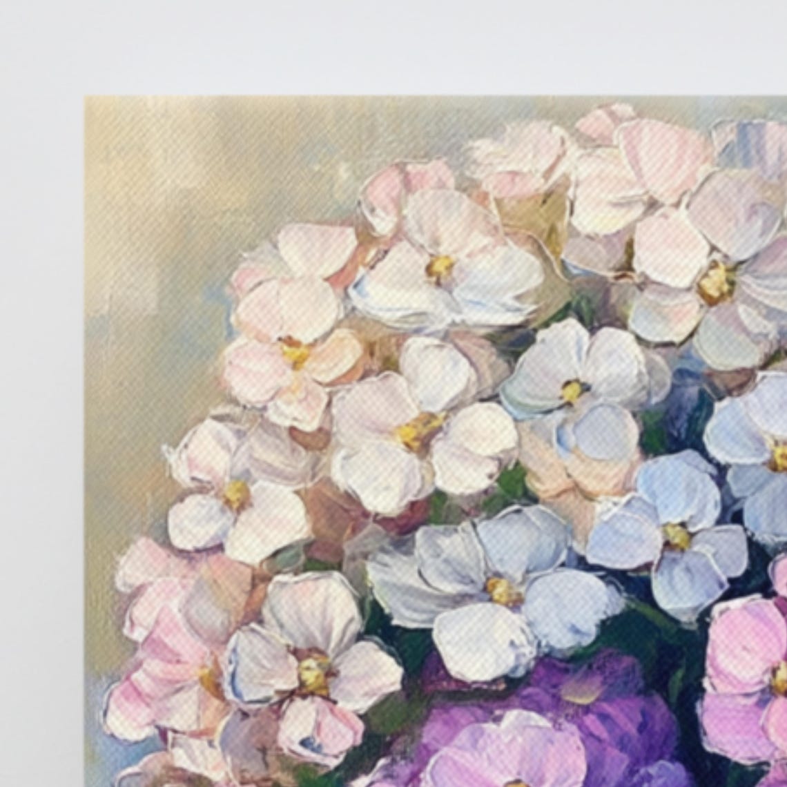 Pastel Cluster Blooms Pink Blue White Botanical Floral Wall Art Poster - Image 3