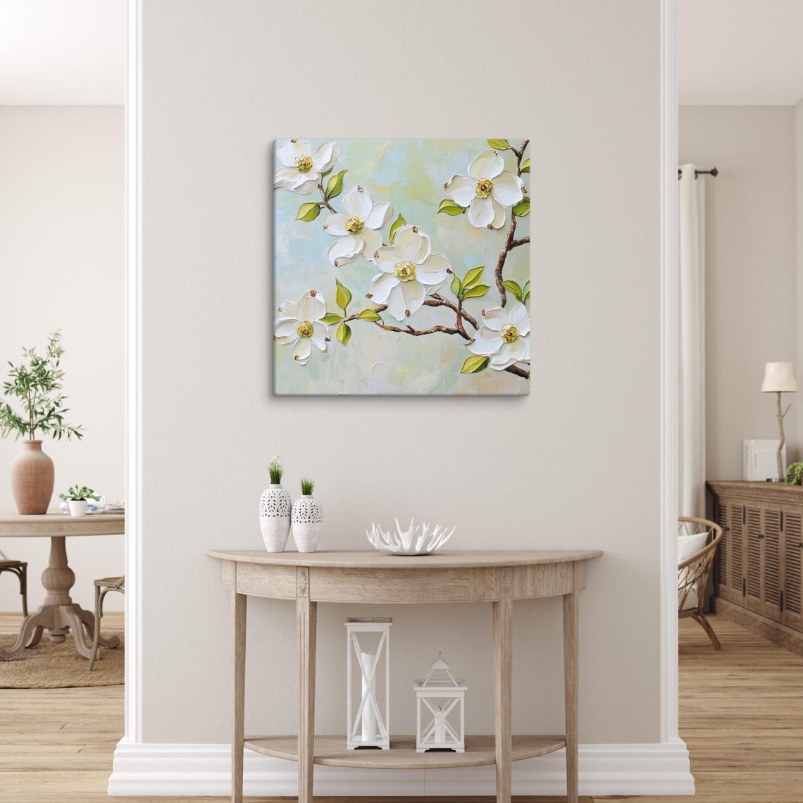 Dogwood Flower Print Flowering Dogwood Plant Art Print Dogwood Flower Painting Print Flower Wall Art White Cornus Florida - Image 5