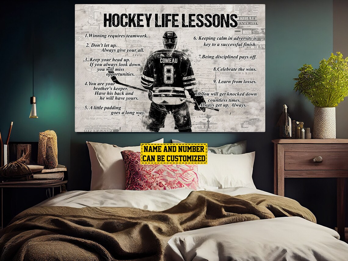 Hockey Life Lessons Personalized Poster Print - Image 3