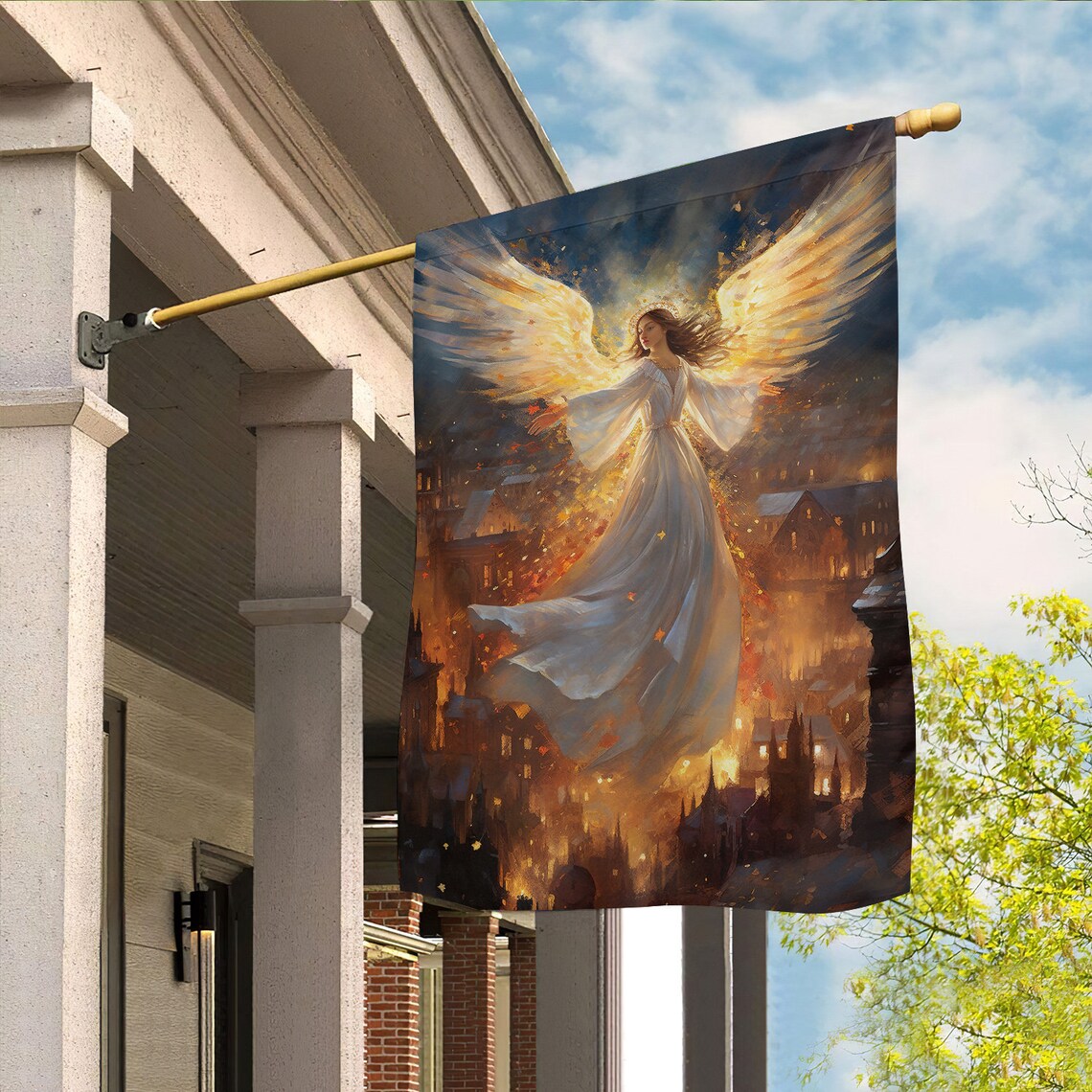 Angel Garden Decor, Christian Christmas Poster - Image 4