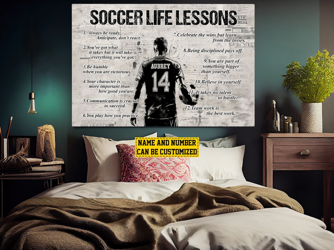 Soccer Life Lessons Personalized Poster Print - Image 3