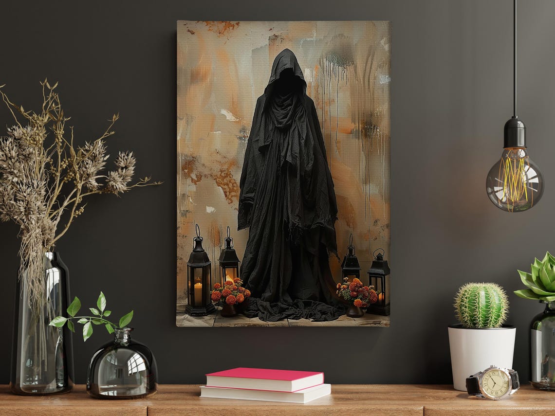 Dark Ghost Halloween Wall Art Print - Image 4
