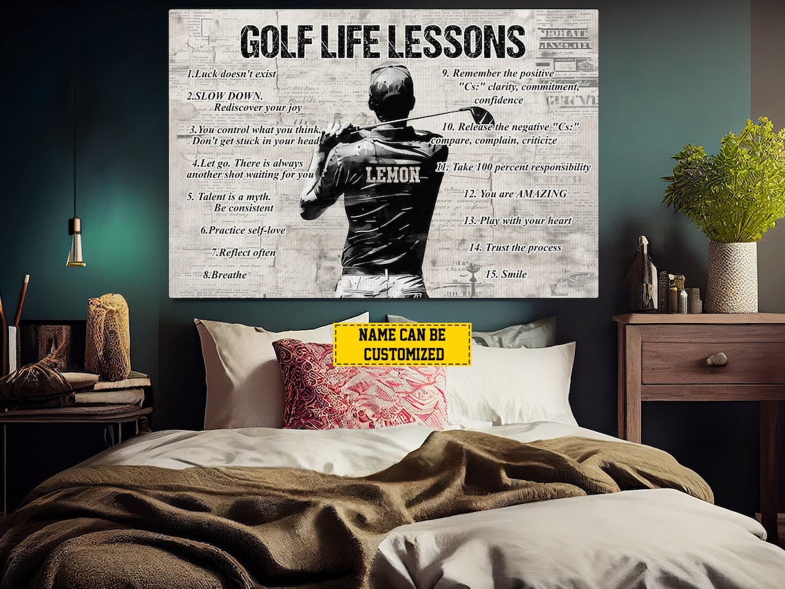 Personalized Golf Life Lessons Gift Poster Print - Image 2