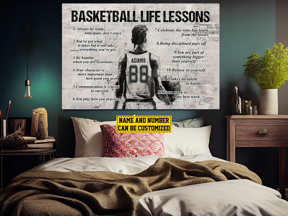 Basketball Life Lessons Personalized Art Print - Image 2