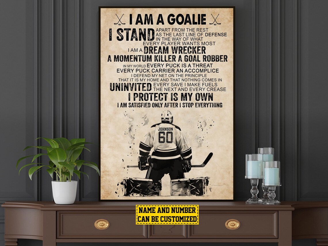 Hockey Goalie Personalized Art Print Gift For Son - Image 6