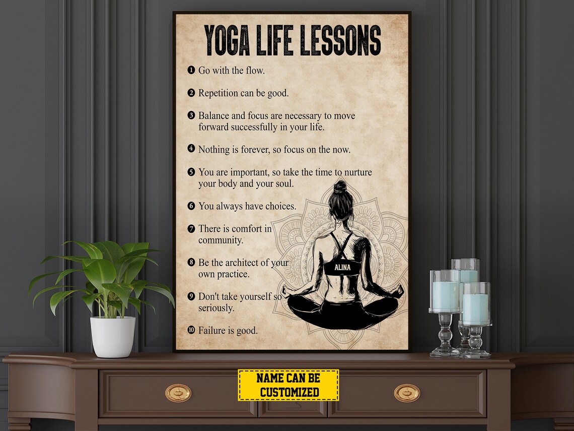 Personalized Yoga Life Lessons Art Print, Daughter - Image 4
