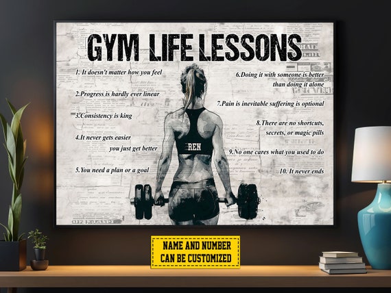 Gym Life Lessons Personalized Gym Poster Print