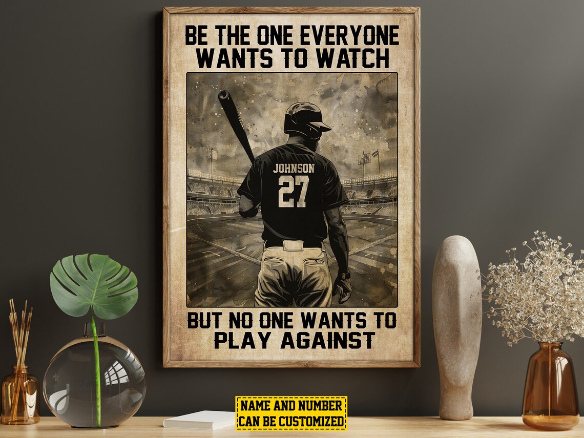 Personalized Softball Motivation Poster Print for Men - Image 6