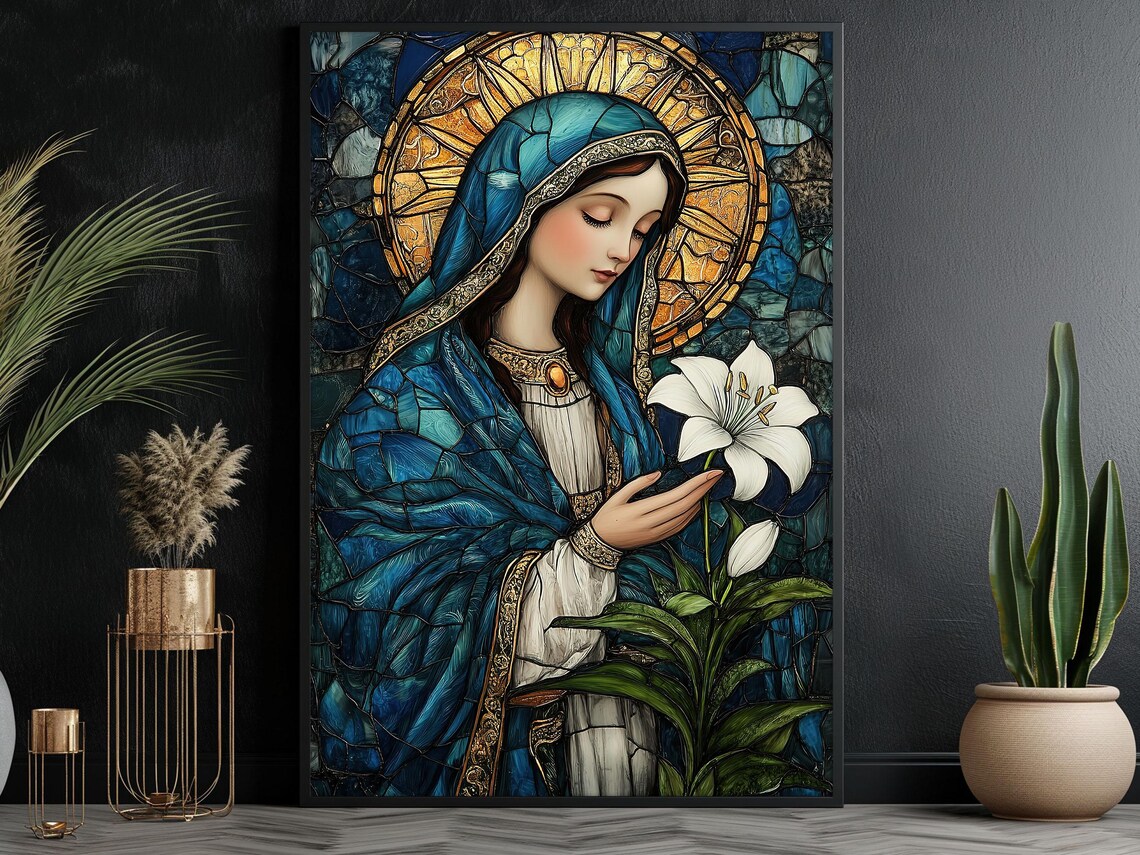 Mother Madonna Virgin Mary Catholic Art Print