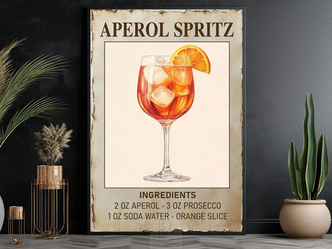 Aperol Spritz Wine, Bar Wall Art - Image 6