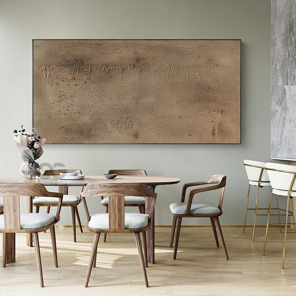 Wabi Sabi Brown Abstract Minimalist Art Print - Image 3