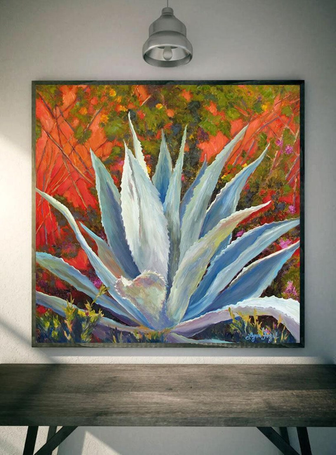 Agave Succulent Botanical Art Print, Botanical Decor