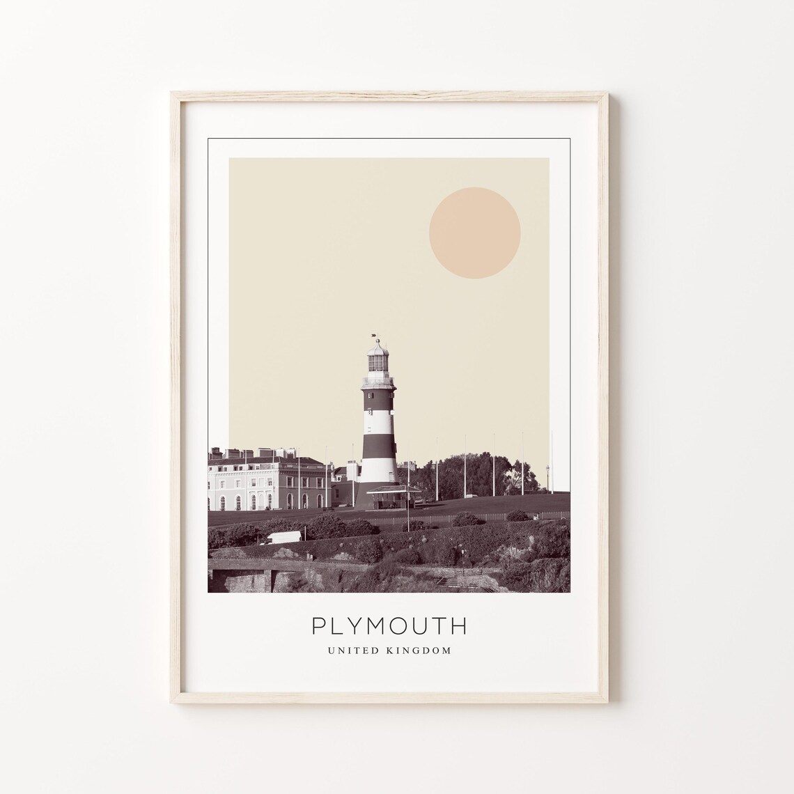 Plymouth England Smeaton's Tower Lighthouse on the Hoe Poster