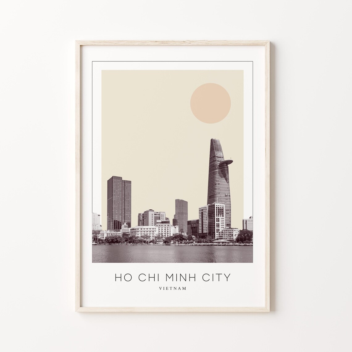 Ho Chi Minh City Bitexco Tower Skyline Minimalist Travel Poster