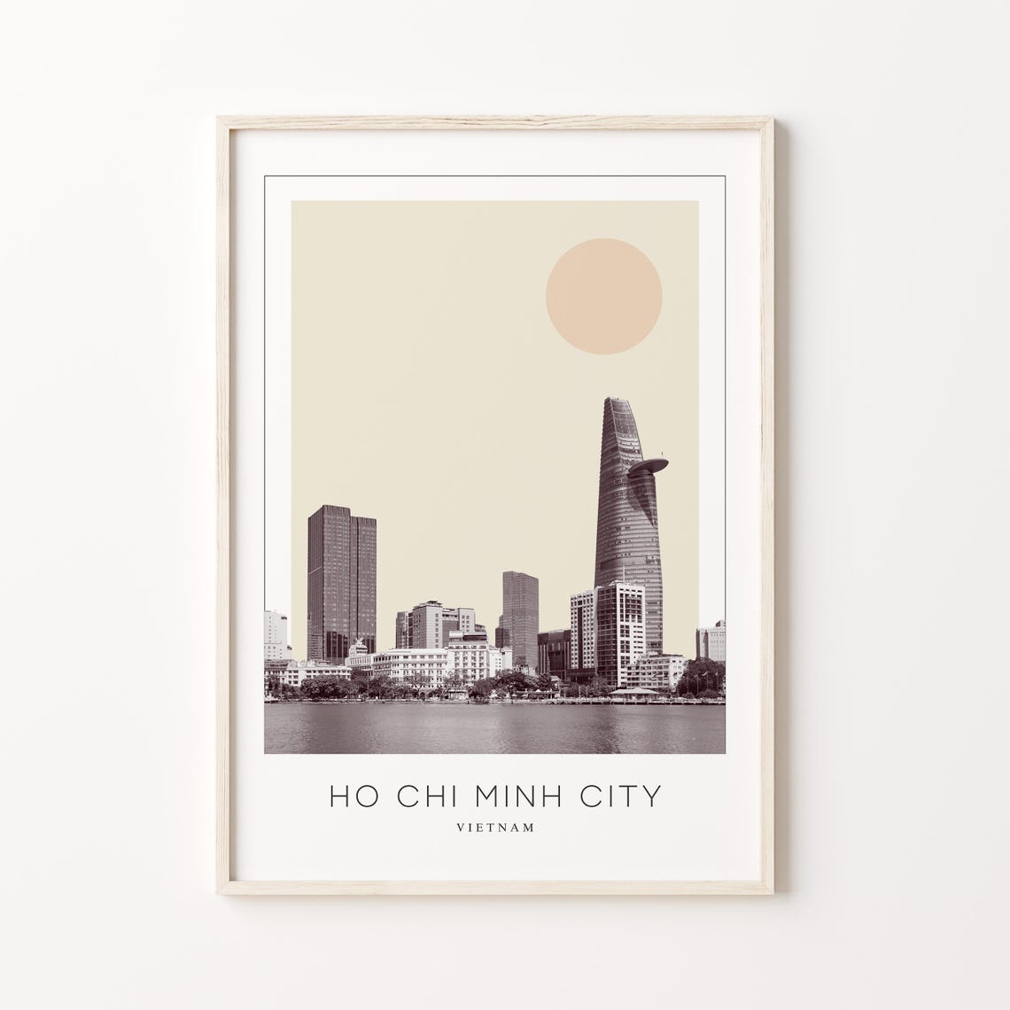 Ho Chi Minh City Poster Print Ho Chi Minh City Travel Poster Ho Chi Minh City Minimalistic Wall Art Ho Chi Minh City Vietnam