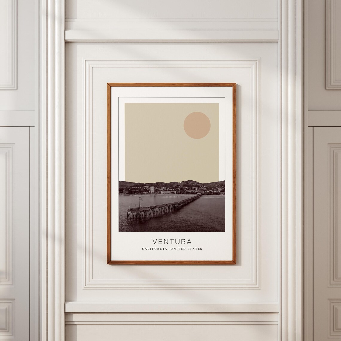 Ventura Minimalist Travel Poster, California USA - Image 2