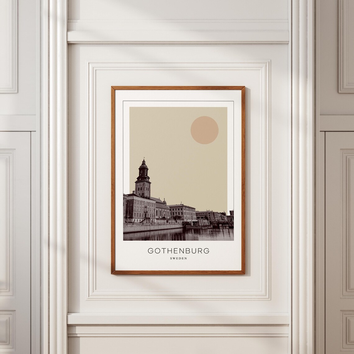 Gothenburg Sweden Harbor Clock Tower Minimalist Travel Poster - Image 2