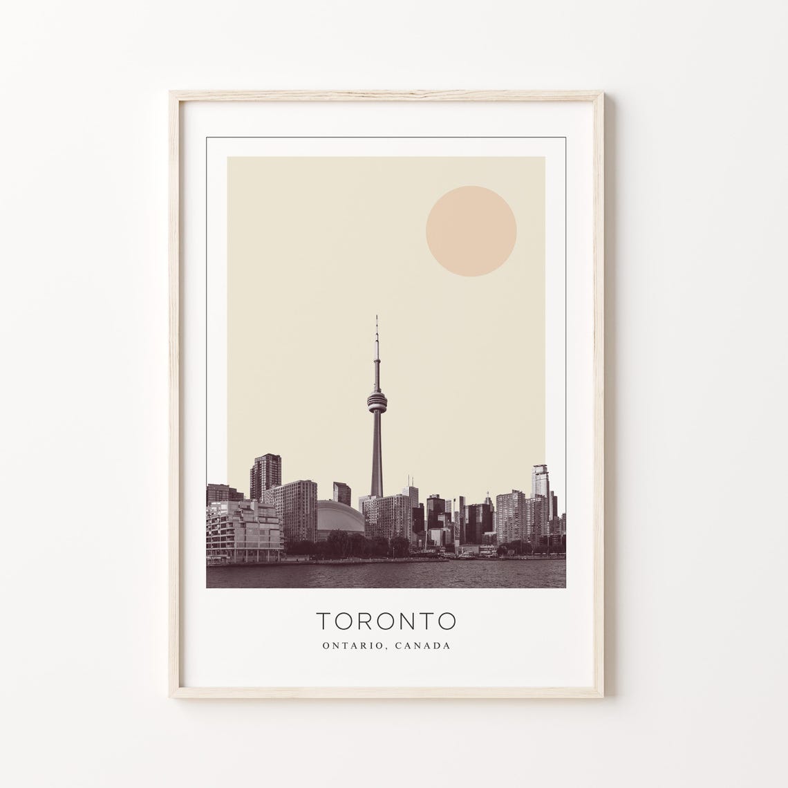 Toronto Canada Iconic CN Tower Skyline Minimalist Travel Poster