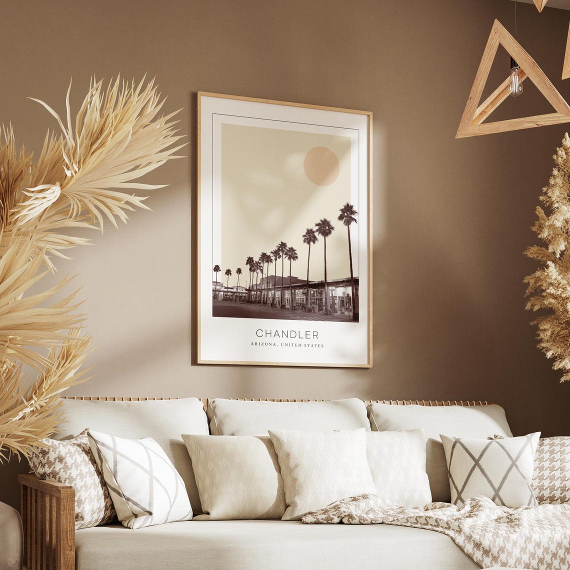 Chandler Palm Tree Downtown Street Minimalist Arizona Travel Poster - Image 3