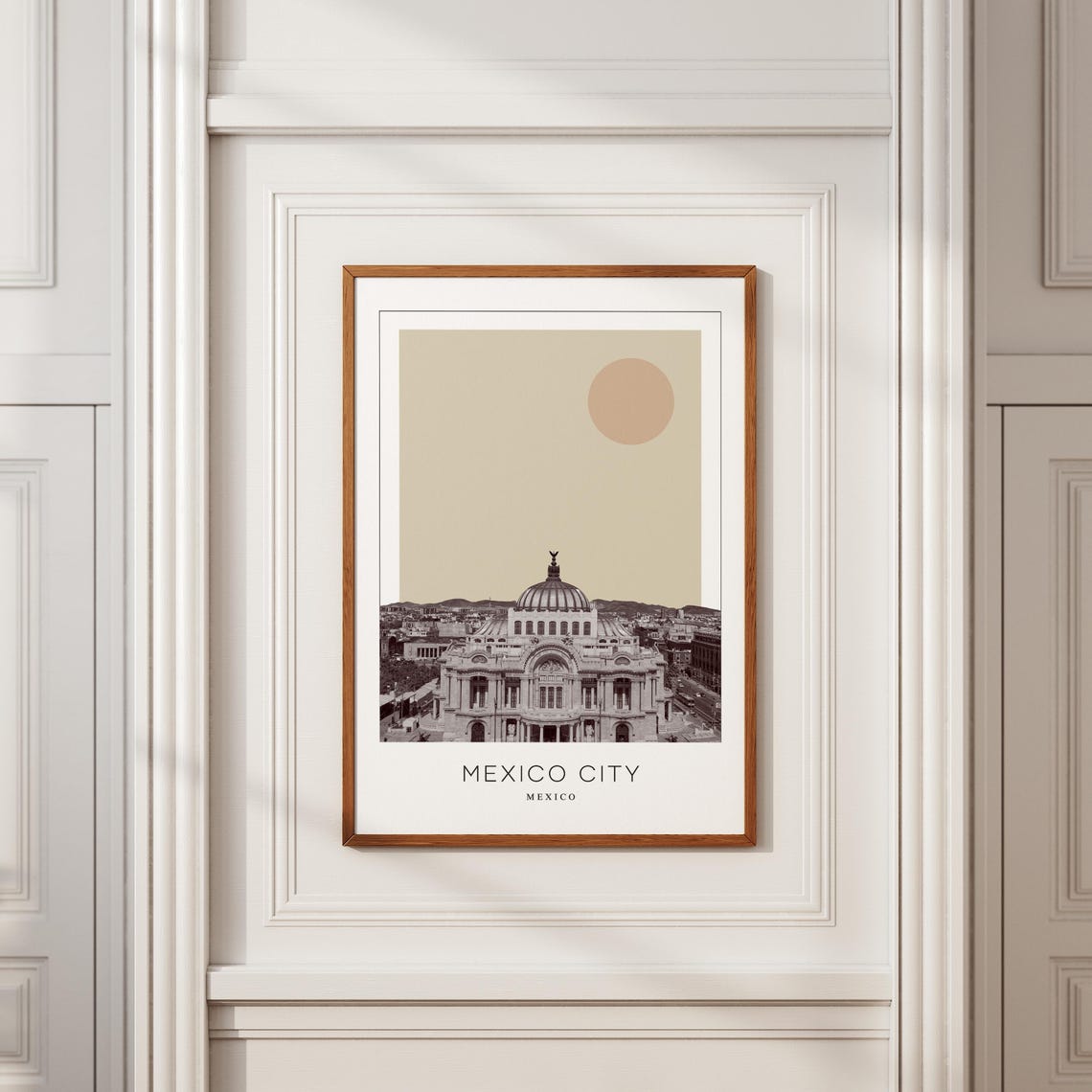 Mexico City Palacio de Bellas Artes Minimalist Sun Travel Poster - Image 2