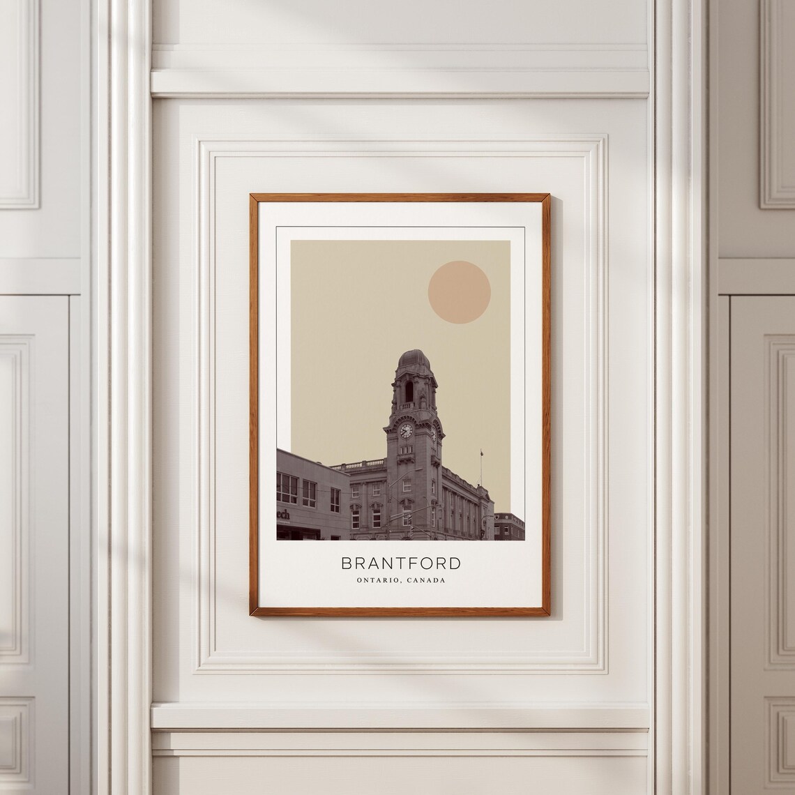Brantford Ontario Historic Clock Tower Downtown City Travel Poster - Image 2