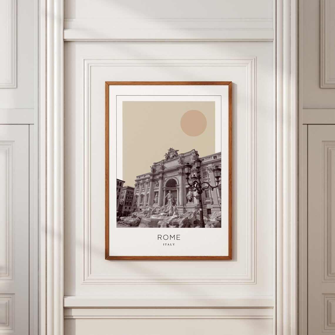 Rome Italy Trevi Fountain Historic Landmark Minimalist Travel Poster - Image 2