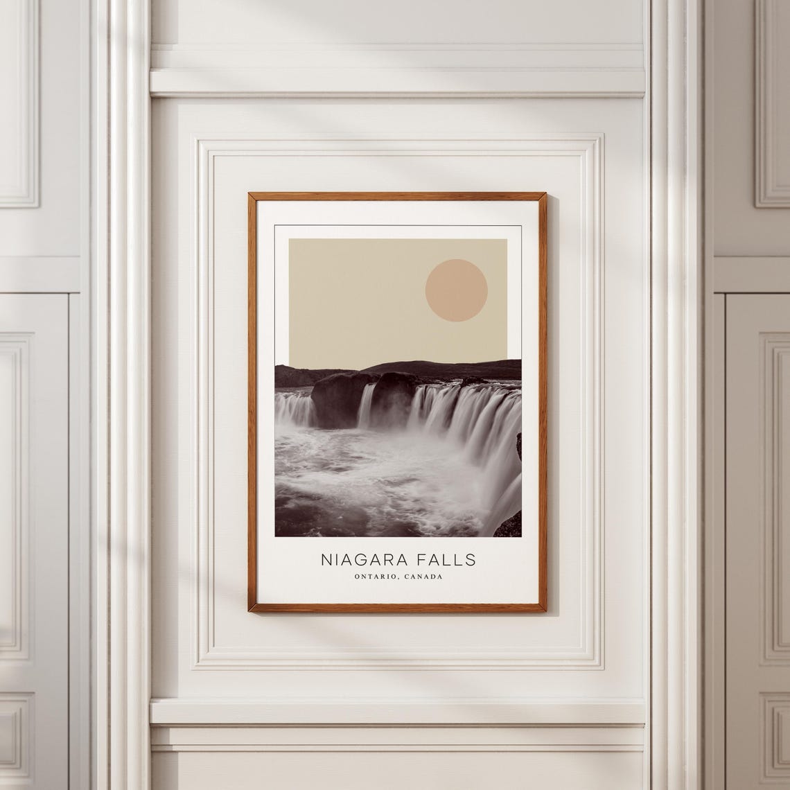 Niagara Falls Ontario Cascading Waterfall Minimalist Travel Poster - Image 2