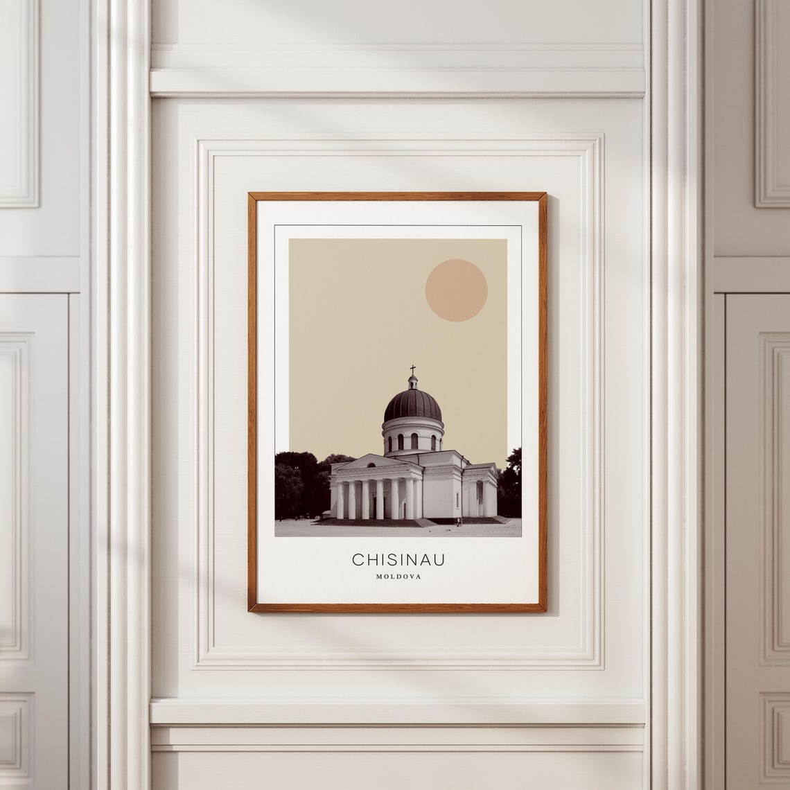 Chisinau Moldova Domed Cathedral Square Minimalist Travel Poster - Image 2
