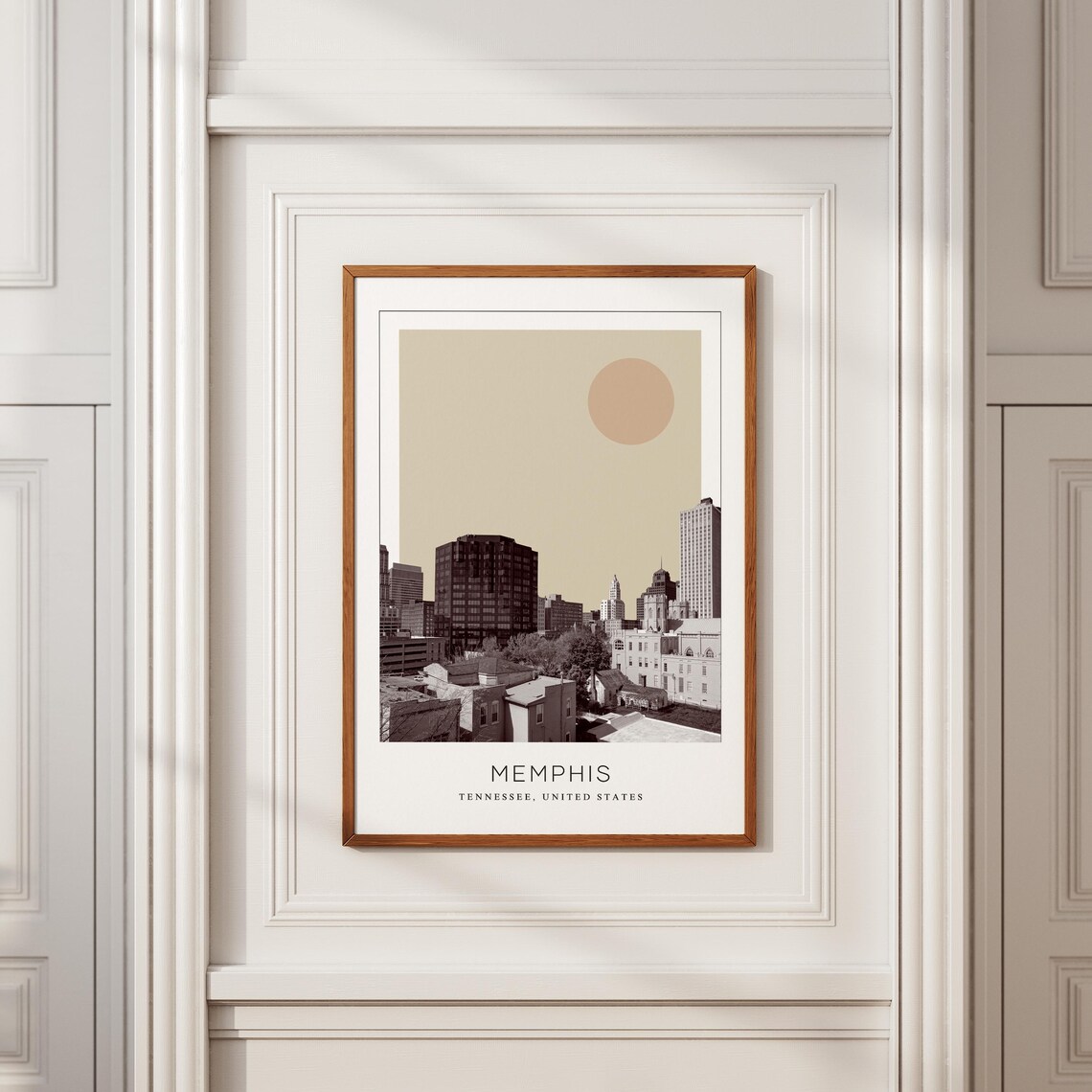 Memphis Tennessee Downtown City Skyline Minimalist Travel Poster - Image 2
