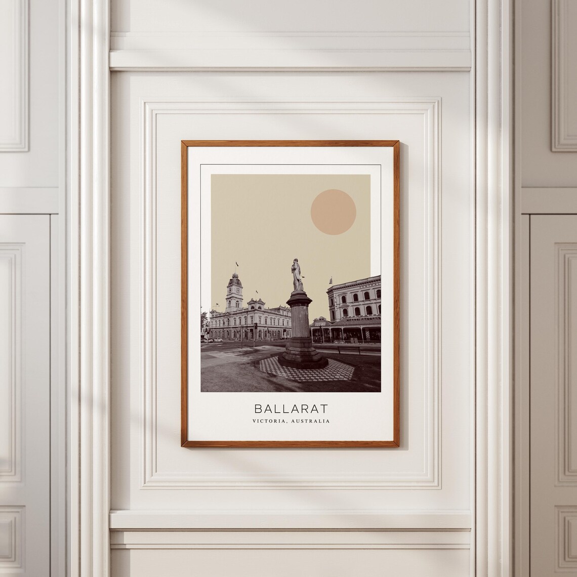 Ballarat Australia Historic Town Hall Minimalist Travel Poster - Image 2